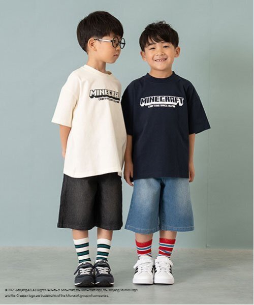 and D. petit main（アンドディープティマイン）の「【マインクラフト】KIDSアイコンTEE（Tシャツ/カットソー・キッズ・ネイビー/オフホワイト・110cm/140cm/150cm/100cm/120cm/130cm）」の14枚目の写真