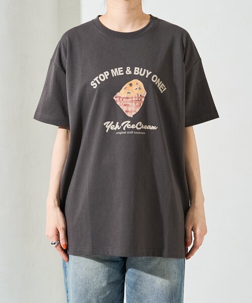 Icecream 関税込 ジーズ・アイズ 半袖Tシャツ セール】限定展開 YEH ice cream フロント ロゴ 半袖 Tシャツ（T