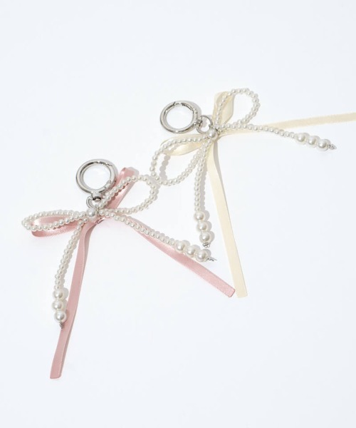 flower（フラワー）の「ボウノットチャーム（キーホルダー・レディース・ホワイト/ピンク・FREE）」の4枚目の写真