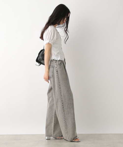 Heather（ヘザー）の「コットンフリルZIPブラウス（半袖）　491031（シャツ/ブラウス・レディース・ブラック/レッド/オフホワイト・FREE）」の8枚目の写真