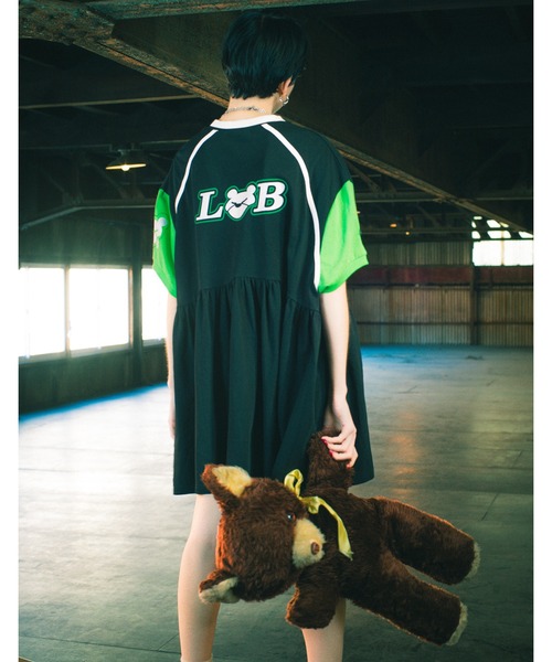 Little sunny bite（リトルサニーバイト）の「numbering dress（ワンピース・レディース・ホワイト/ブラック×グリーン/ブラック×ピンク・SMALL/MEDIUM）」の17枚目の写真