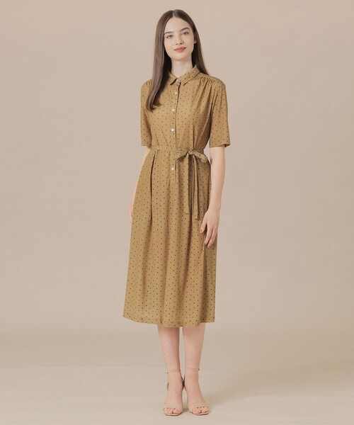 MACKINTOSH LONDON(マッキントッシュ ロンドン)の「【WEB・一部店舗限定】アスタープリントジャージワンピース(ワンピース・レディース・ベージュ系その他/ネイビー・38/40)」の6枚目の写真