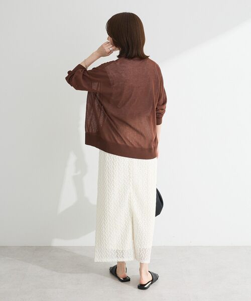 Green Parks(グリーンパークス)の「【WEB限定】接触冷感ゆったりカーディガン(カーディガン/ボレロ・レディース・ブラウン/レッド/オフホワイト/ライトグレー/ブラック・FREE)」の11枚目の写真