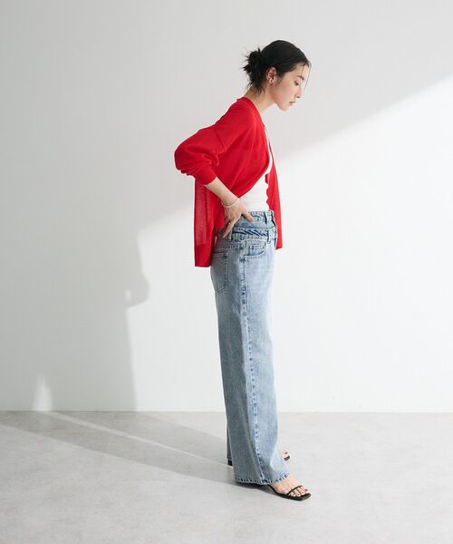 Green Parks(グリーンパークス)の「【WEB限定】接触冷感ゆったりカーディガン(カーディガン/ボレロ・レディース・ブラウン/レッド/オフホワイト/ライトグレー/ブラック・FREE)」の18枚目の写真