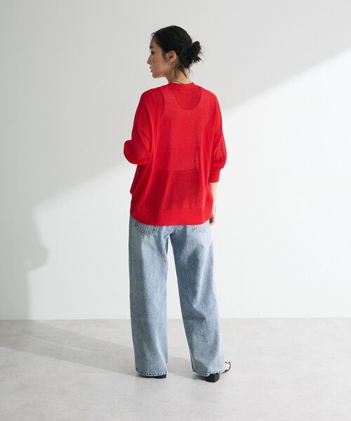 Green Parks(グリーンパークス)の「【WEB限定】接触冷感ゆったりカーディガン(カーディガン/ボレロ・レディース・ブラウン/レッド/オフホワイト/ライトグレー/ブラック・FREE)」の19枚目の写真