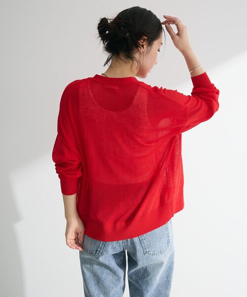 Green Parks(グリーンパークス)の「【WEB限定】接触冷感ゆったりカーディガン(カーディガン/ボレロ・レディース・ブラウン/レッド/オフホワイト/ライトグレー/ブラック・FREE)」の22枚目の写真