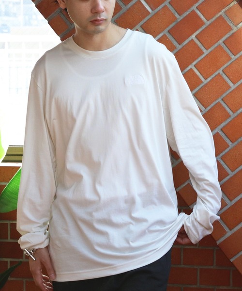 THE NORTH FACE(ザノースフェイス)の「THE NORTH FACE ロゴ ロングTシャツ(Tシャツ/カットソー・メンズ・ホワイト/ブラック/ヘザーグレー・SMALL/LARGE/X-LARGE/MEDIUM)」の1枚目の写真