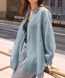 PENNEYS（ぺニーズ）の「<接触冷感/速乾>PENNEYS/ペニーズ 別注 THE FOX ロゴ ワンポイントワッペン刺繍 ビッグシルエット シアーシャツ（シャツ/ブラウス）」