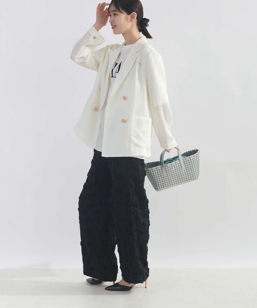 PICCIN（ピッチン）の「VOYAGEフロッキープリントTシャツ（Tシャツ/カットソー・レディース・ブラック/オフホワイト・M）」の5枚目の写真