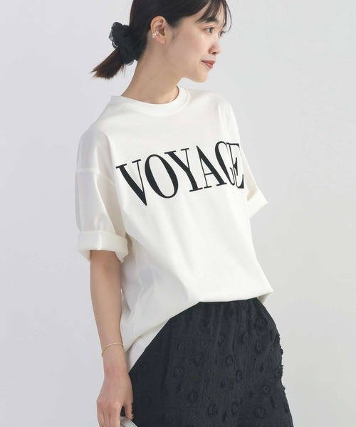 PICCIN（ピッチン）の「VOYAGEフロッキープリントTシャツ（Tシャツ/カットソー・レディース・ブラック/オフホワイト・M）」の6枚目の写真