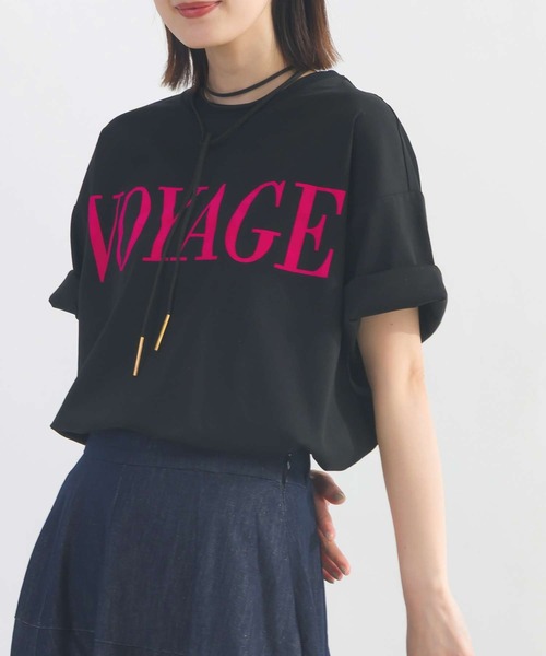 PICCIN（ピッチン）の「VOYAGEフロッキープリントTシャツ（Tシャツ/カットソー・レディース・ブラック/オフホワイト・M）」の22枚目の写真