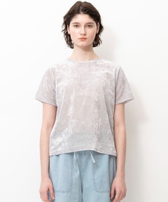 ベロアチュールハーフスリーブTシャツ