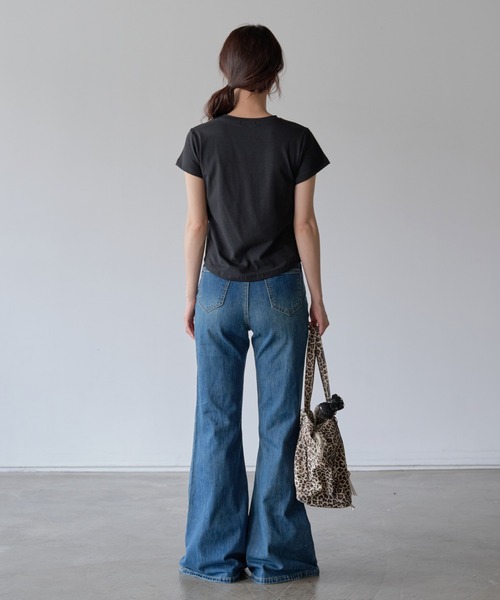 UNE MANSION(ユヌマンション)の「97スターレタリングクロップド半袖Tシャツ(Tシャツ/カットソー・レディース・ミント/ホワイト/ブラック・FREE)」の17枚目の写真