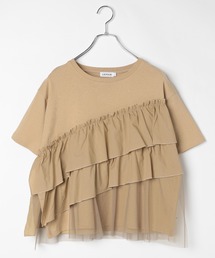 LEPSIM | 異素材フリルドッキングT　490447(Tシャツ/カットソー)