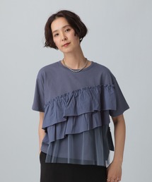 LEPSIM | 異素材フリルドッキングT　490447(Tシャツ/カットソー)