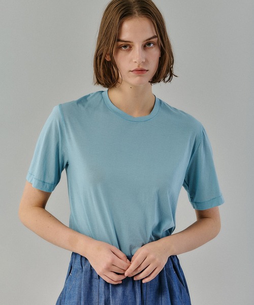 unfil | 〈別注〉コットンジャージー シアー半袖Tシャツ WOMEN