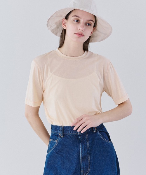 tシャツ unfil | 「別注」コットンジャージー シアー半袖Tシャツ WOMEN レディース unfil | 〈別注〉コットンジャージー シアー半袖Tシャツ WOMEN