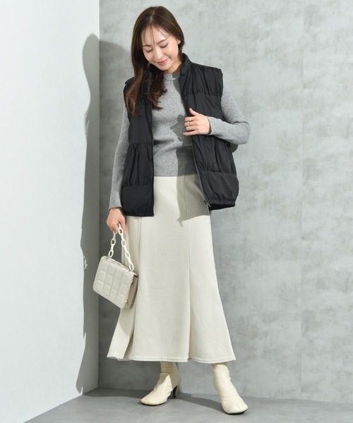 セール】ティアードギャザーピュアダウンベスト（ダウンベスト