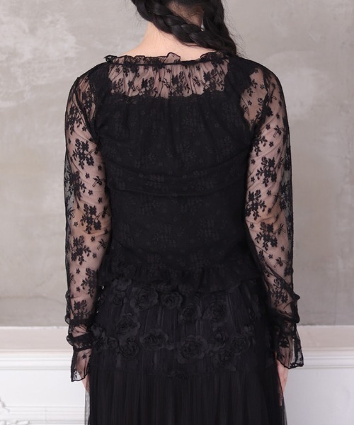 axes femme(アクシーズファム)の「総レースプルオーバー(Tシャツ/カットソー・レディース・キナリ/ブラック・FREE)」の6枚目の写真