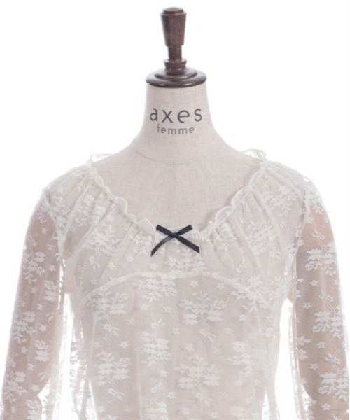 axes femme(アクシーズファム)の「総レースプルオーバー(Tシャツ/カットソー・レディース・キナリ/ブラック・FREE)」の21枚目の写真