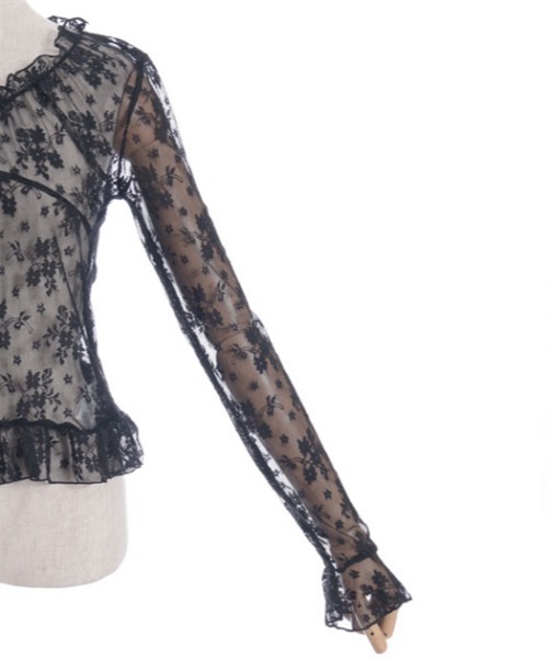 axes femme(アクシーズファム)の「総レースプルオーバー(Tシャツ/カットソー・レディース・キナリ/ブラック・FREE)」の11枚目の写真