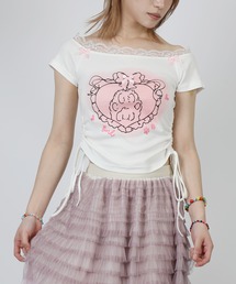 【HOOK】for girls フリルプリントトップス (SS)