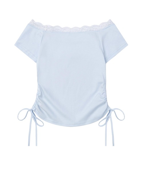 HOOK(フック)の「【HOOK】for girls フリルプリントトップス (SS)(Tシャツ/カットソー・レディース・ブルー/ホワイト・SMALL/MEDIUM)」の20枚目の写真