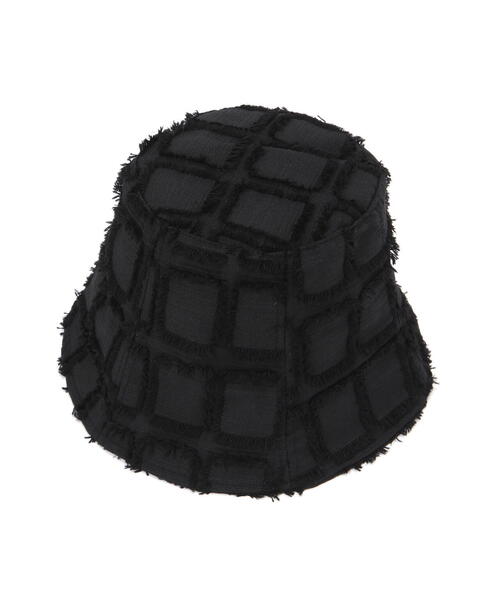 FREE'S MART（フリーズマート）の「◆スクエアフリンジハット（ハット・レディース・ブラック/ホワイト・ﾌﾘ-）」の7枚目の写真