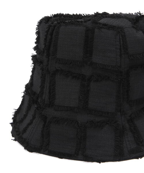 FREE'S MART（フリーズマート）の「◆スクエアフリンジハット（ハット・レディース・ブラック/ホワイト・ﾌﾘ-）」の6枚目の写真