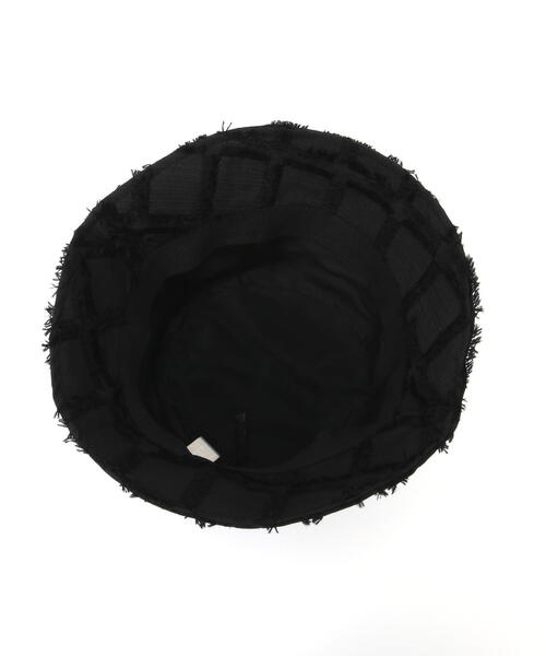 FREE'S MART（フリーズマート）の「◆スクエアフリンジハット（ハット・レディース・ブラック/ホワイト・ﾌﾘ-）」の5枚目の写真