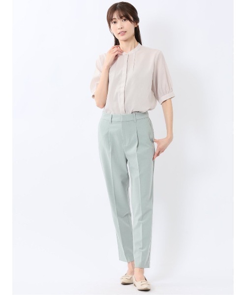 m.f.editorial(エムエフエディトリアル)の「【抗菌防臭 ウォッシャブル ストレッチ】m.f.エディトリアル レディース バンドカラー パフスリー ブ 比翼 ブラウス(シャツ/ブラウス・レディース・ベージュ/パープル/サックスブルー・MEDIUM/LARGE)」の17枚目の写真