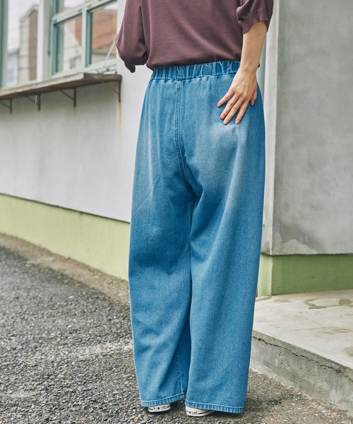 【MODIMOOD】ミディアムウォッシュデニムパンツ A'GEM/9 × .kom『MODITEC/モディテック』 サイドライン
