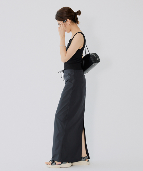 IENA(イエナ)の「Mer-Cottonセーターマシーン ノースリーブ(タンクトップ・レディース・ブラック/ホワイト・FREE)」の14枚目の写真