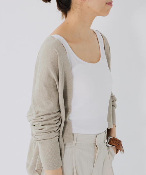 IENA(イエナ)の「Mer-Cottonセーターマシーン ノースリーブ(タンクトップ・レディース・ブラック/ホワイト・FREE)」の21枚目の写真