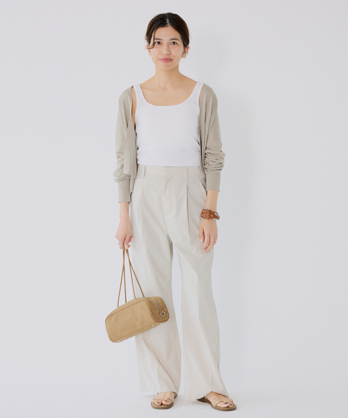 IENA(イエナ)の「Mer-Cottonセーターマシーン ノースリーブ(タンクトップ・レディース・ブラック/ホワイト・FREE)」の22枚目の写真