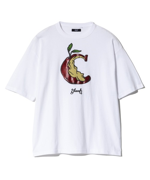 glamb（グラム）の「Glitter Eaten Apple T-shirt / グリッターイートゥンアップルＴシャツ（Tシャツ/カットソー・メンズ・ブラック/ホワイト・S/M/L）」の3枚目の写真