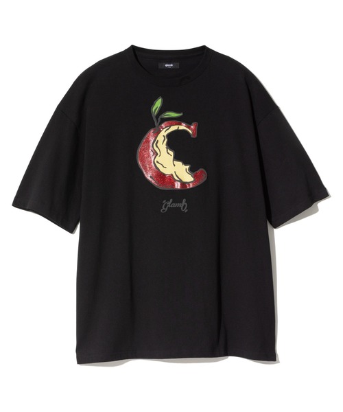 glamb（グラム）の「Glitter Eaten Apple T-shirt / グリッターイートゥンアップルＴシャツ（Tシャツ/カットソー・メンズ・ブラック/ホワイト・S/M/L）」の4枚目の写真