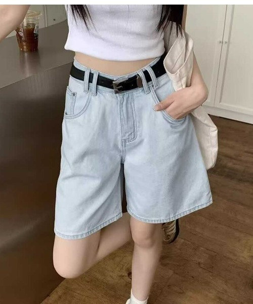 REBALANCE（リバランス）の「レディースハーフデニムパンツ（デニムパンツ・レディース・B/A・X-LARGE/LARGE/MEDIUM）」の2枚目の写真