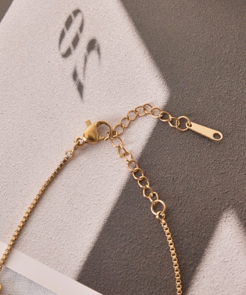 Mayree（メイリー）の「【float】フラワー×ボールビーズ デザイン シンプル ゴールド アンクレット（アンクレット・レディース・ゴールド・FREE）」の3枚目の写真