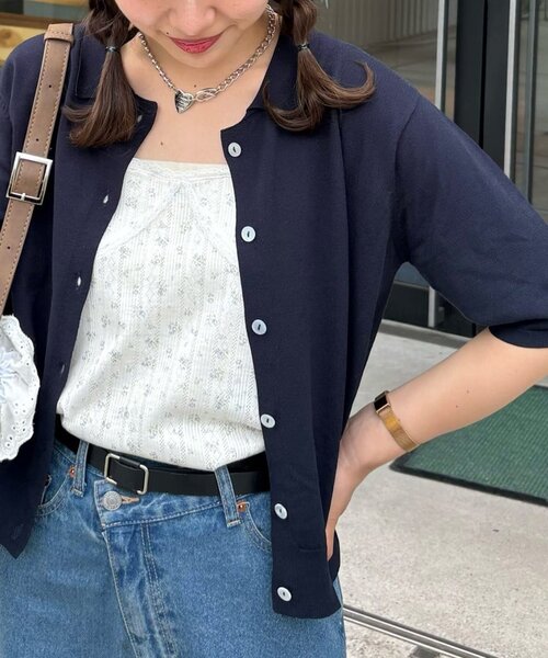DISCOAT(ディスコート)の「【umm.】小花柄パターンメッシュアンサンブル(Tシャツ/カットソー・レディース・アイボリー/ベビーピンク・FREE)」の13枚目の写真