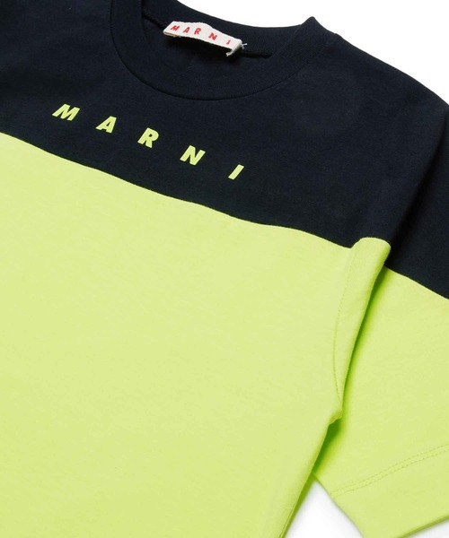 MARNI(マルニ)の「MARNI(マルニ)Kids & Junior ブランドロゴバイカラー半袖Tシャツカットソー(Tシャツ/カットソー・キッズ・ライトイエロー・14Y)」の3枚目の写真