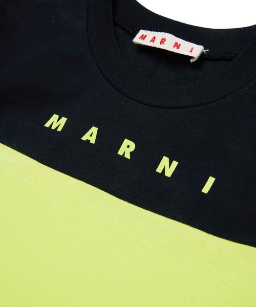 MARNI(マルニ)の「MARNI(マルニ)Kids & Junior ブランドロゴバイカラー半袖Tシャツカットソー(Tシャツ/カットソー・キッズ・ライトイエロー・14Y)」の4枚目の写真
