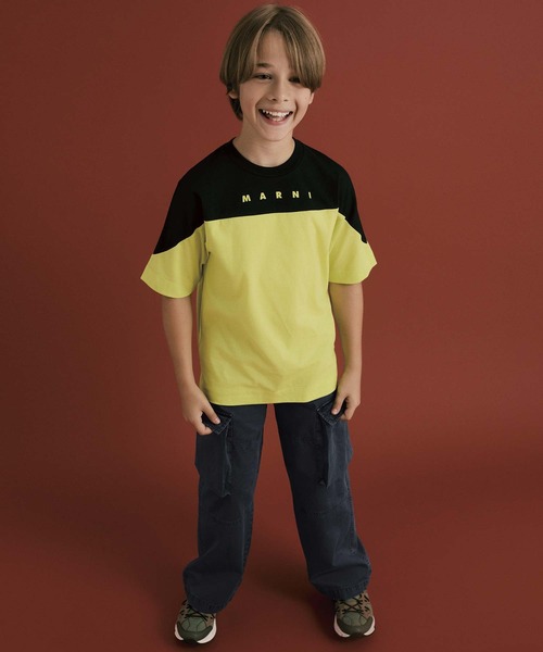 MARNI(マルニ)の「MARNI(マルニ)Kids & Junior ブランドロゴバイカラー半袖Tシャツカットソー(Tシャツ/カットソー・キッズ・ライトイエロー・14Y)」の8枚目の写真