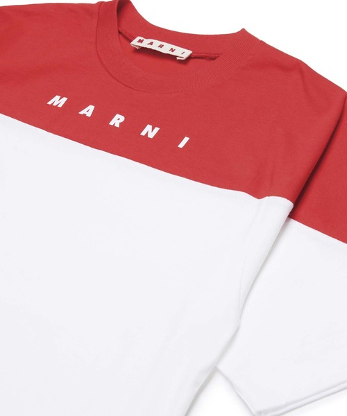 MARNI(マルニ)の「MARNI(マルニ)Kids & Junior ブランドロゴバイカラー半袖Tシャツカットソー(Tシャツ/カットソー・キッズ・ライトイエロー・14Y)」の5枚目の写真