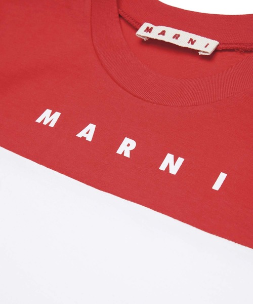 MARNI(マルニ)の「MARNI(マルニ)Kids & Junior ブランドロゴバイカラー半袖Tシャツカットソー(Tシャツ/カットソー・キッズ・ライトイエロー・14Y)」の6枚目の写真