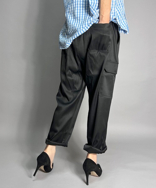 BEATJIVE(ビートジャイブ)の「クロップドパンツ カーゴパンツ 7分丈 9分丈 レディース 接触冷感(カーゴパンツ・レディース・ブラック/カーキ・MEDIUM/LARGE)」の5枚目の写真