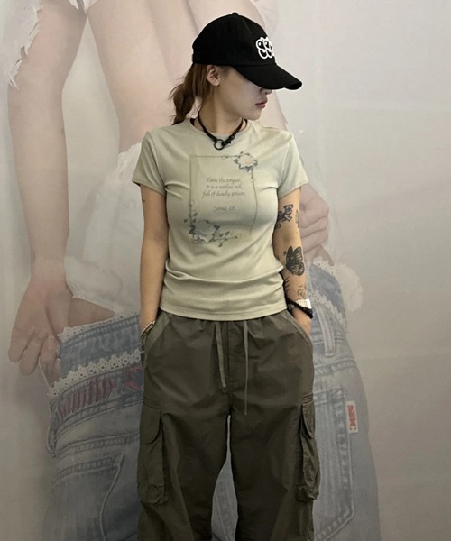 Rose Ringer Tee（Tシャツ/カットソー）｜SCULPTOR（スカルプ
