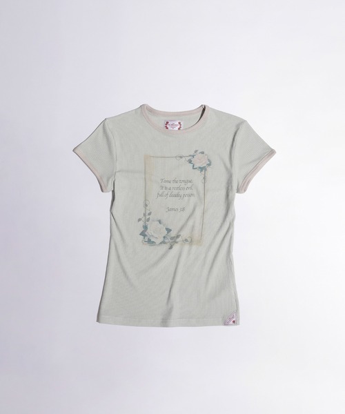 Rose Ringer Tee（Tシャツ/カットソー）｜SCULPTOR（スカルプ