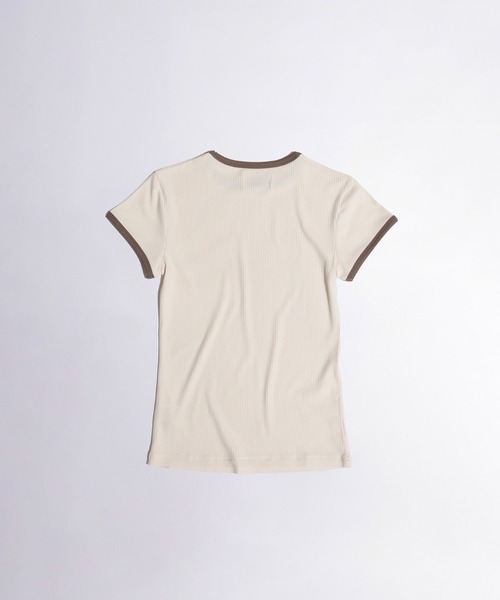 SCULPTOR ロンT ピンク Rose Ringer Tee（Tシャツ/カットソー）｜SCULPTOR（スカルプ