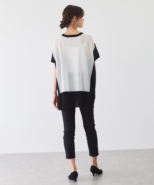 Jayro(ジャイロ)の「UVサラサラバイカラーインターシャプルオーバー(ニット/セーター・レディース・キャメル/ライトグレー/ネイビー・FREE)」の10枚目の写真